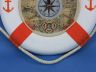 Classic White Decorative Anchor Lifering Clock With Orange Bands 12 - 4