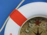 Classic White Decorative Anchor Lifering Clock With Orange Bands 18 - 8
