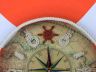 Vibrant Orange Decorative Lifering Clock With White Bands 18 - 6