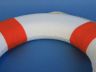 Classic White Decorative Anchor Lifering With Orange Bands 10 - 8