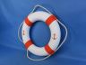 Classic White Decorative Anchor Lifering With Orange Bands 20 - 11