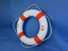 Classic White Decorative Anchor Lifering With Orange Bands 30 - 3