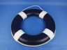 Dark Blue Painted Decorative Lifering with White Bands 15 - 7