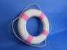 Classic White Decorative Lifering with Pink Bands 15 - 8