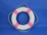 Classic White Decorative Lifering with Pink Bands 15 - 4
