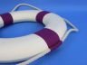 Classic White Decorative Lifering with Purple Bands 15 - 3