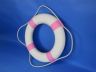 Classic White Decorative Lifering with Pink Bands 20 - 5