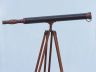 Floor Standing Bronzed With Leather Harbor Master Telescope 60 - 1