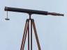 Floor Standing Bronzed With Leather Harbor Master Telescope 60 - 5