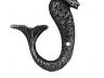 Antique Silver Cast Iron Decorative Mermaid Hook 6 - 4