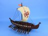 Wooden Viking Drakkar with Embroidered Serpent Limited Model Boat 14 - 14