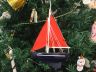 Wooden American Paradise Model Sailboat Christmas Tree Ornament - 2