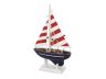 Wooden Nautical Delight Model Sailboat Christmas Tree Ornament - 6