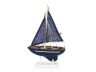 Wooden Deep Blue Sea Model Sailboat Christmas Tree Ornament - 4