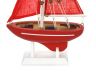 Wooden Red Sea Model Sailboat Christmas Tree Ornament - 7