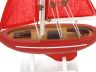 Wooden Red Sea Model Sailboat Christmas Tree Ornament - 1