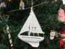 Wooden Seas the Day Model Sailboat Christmas Tree Ornament - 2