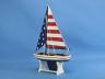 Wooden Decorative Sailboat Model with USA Flag Sails 12 - 1