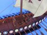 Wooden Viking Drakkar with Embroidered Serpent Model Boat Limited 24 - 10