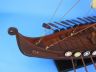 Wooden Viking Drakkar with Embroidered Serpent Model Boat Limited 24 - 11