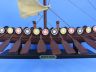 Wooden Viking Drakkar with Embroidered Serpent Model Boat Limited 24 - 12