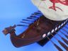 Wooden Viking Drakkar with Embroidered Serpent Model Boat Limited 24 - 7