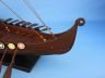 Wooden Viking Drakkar with Embroidered Serpent Model Boat Limited 24 - 8