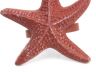 Red Whitewashed Cast Iron Starfish Napkin Ring 3 - set of 2 - 4
