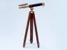 Floor Standing Antique Brass With Leather Griffith Astro Telescope 50 - 16