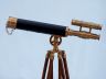 Floor Standing Antique Brass With Leather Griffith Astro Telescope 50 - 14