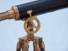 Floor Standing Antique Brass With Leather Griffith Astro Telescope 50 - 6