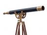Floor Standing Antique Brass with Leather Anchormaster Telescope 50 - 28