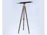 Floor Standing Antique Brass with Leather Anchormaster Telescope 50 - 17