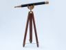 Floor Standing Antique Brass with Leather Anchormaster Telescope 50 - 6