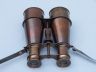 Captains Antique Copper Binoculars with Leather Case 6 - 5