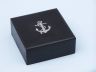 Chrome Captains Desk Compass w- Black Rosewood Box 4 - 3