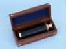 Deluxe Class Captains Brass - Leather Spyglass Telescope 15 w- Rosewood Box - 6