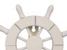 White Decorative Ship Wheel with Hook 8 - 1