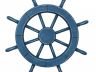 Rustic All Light Blue Decorative Ship Wheel 18 - 5