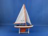 Wooden Decorative Sailboat Model 12 - Orange Model Boat - 10