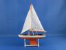 Wooden Decorative Sailboat Model 12 - Orange Model Boat - 4
