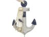 Wooden Rustic Decorative Blue and White Anchor with Hook 7 - 4