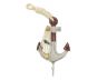 Wooden Rustic Decorative Red and White Anchor with Hook 7 - 1