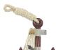 Wooden Rustic Decorative Red and White Anchor with Hook 7 - 3