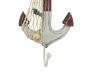 Wooden Rustic Decorative Red and White Anchor with Hook 7 - 4