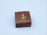 Antique Copper Desk Compass with Rosewood Box 3 - 1