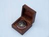 Antique Copper Black Desk Compass with Rosewood Box 3 - 4