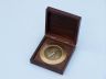 Antique Brass Admirals Desk Compass with Rosewood Box 5 - 4