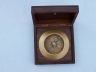 Antique Brass Admirals Desk Compass with Rosewood Box 5 - 2
