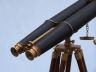Floor Standing Admirals Antique Brass Binoculars with Leather 62 - 14